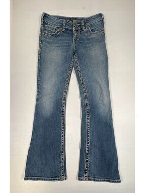 Silver Jeans Co. Suki Women 26x30 Mid-Rise Bootcut Blue Denim Jeans